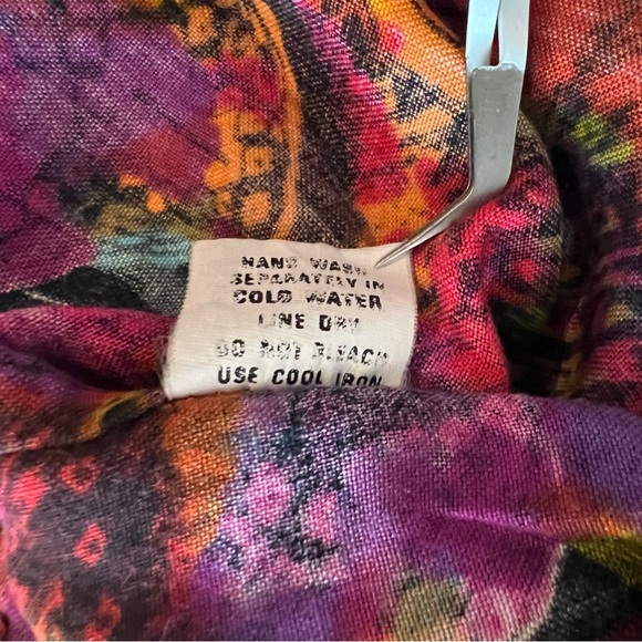 Vintage Substudio Abstract Short Sleeve Button Up Cotton/Rayon shirt L -Tagged S - Picture 7 of 9